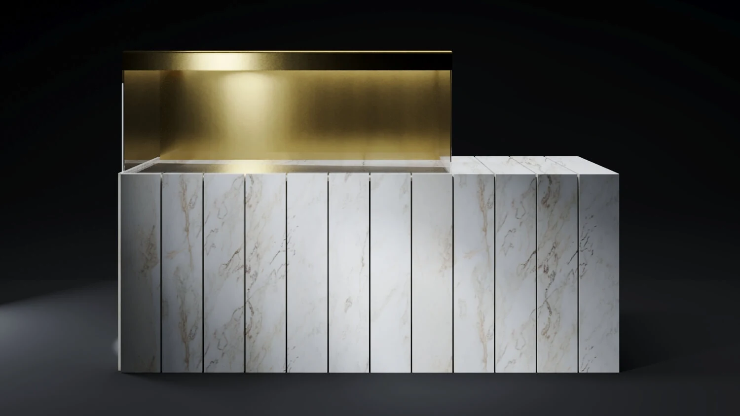 CaVenza Stone — sistema modulare in acciaio rivestito con lastre di pietra naturale