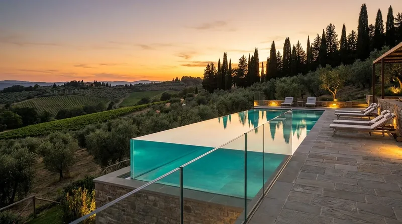 Piscina in vetro strutturale per interno di lusso — CaVenza