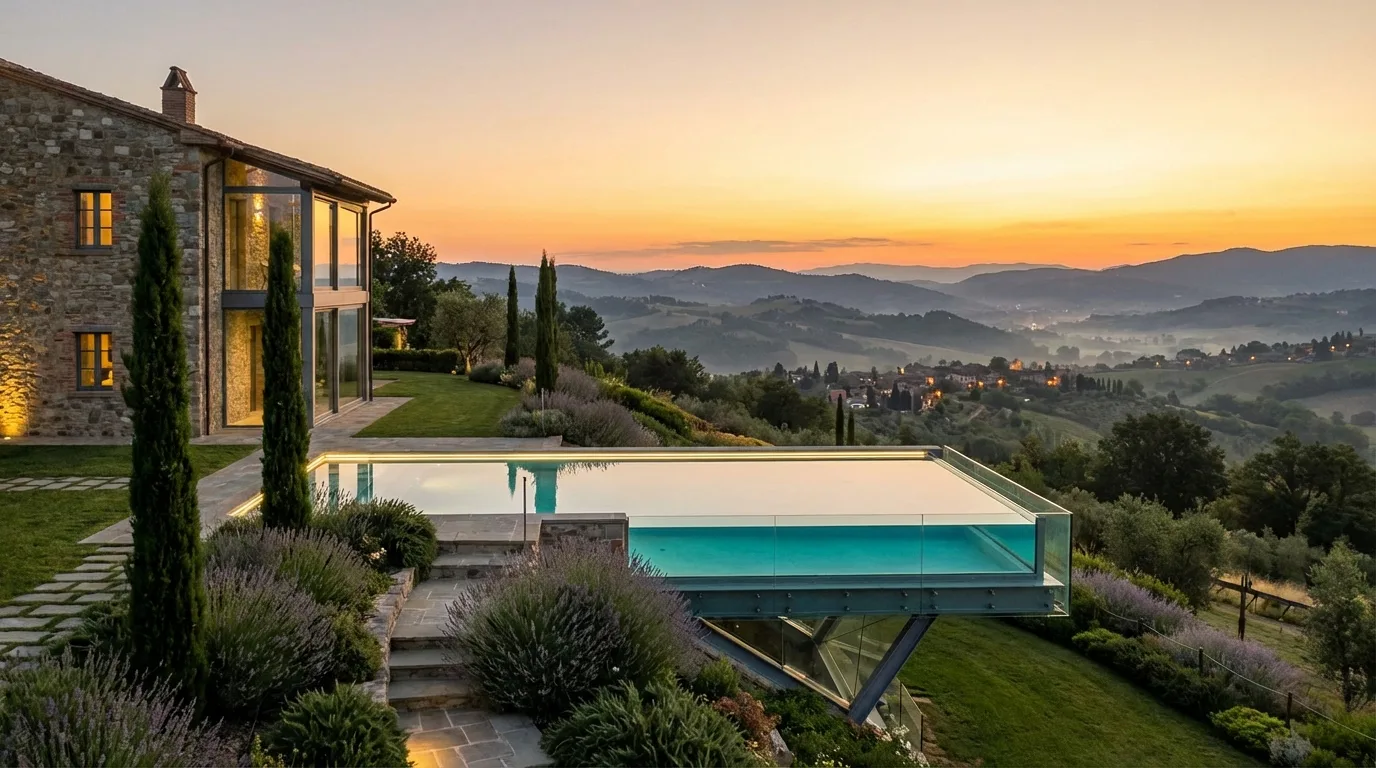 Glass pool SPA — Forte dei Marmi — Tuscany