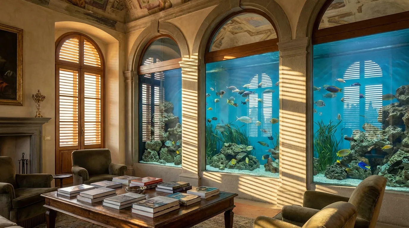Residential aquarium — Villa Toscana — Tuscany