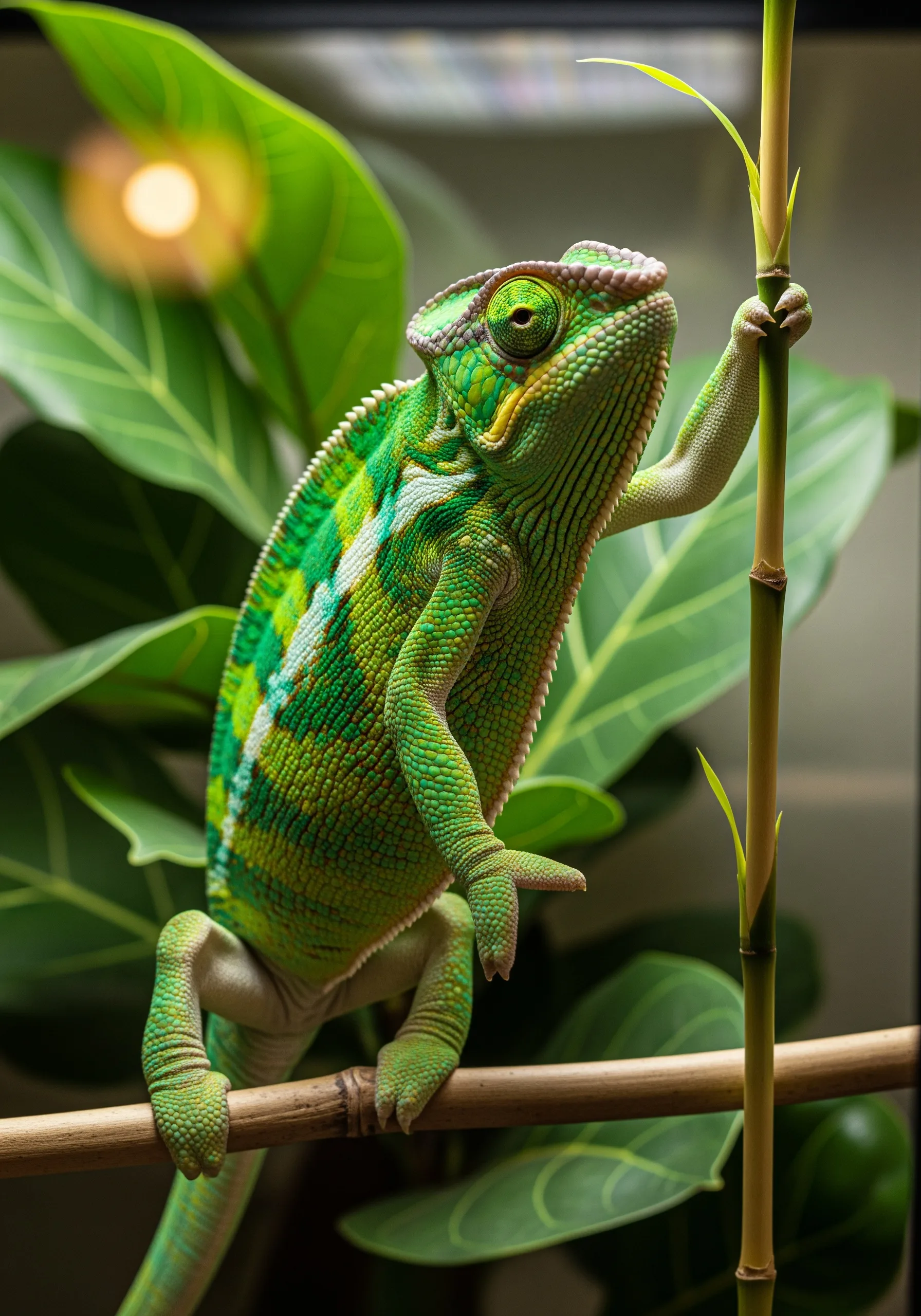 Chamaeleo calyptratus — Camaleonte velato